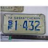 Image 3 : (3)1972 Saskatchewan License Plates