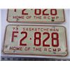 Image 3 : Pair of 1973 Saskatchewan Farm License Plates