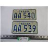 Image 1 : (2) 1976 Saskatchewan Motorcycle License Plates