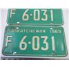 Image 2 : Pair of 1969 Saskatchewan License Plates