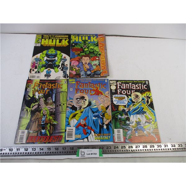 (5) Marvel Comics (Fantastic Four and Hulk)