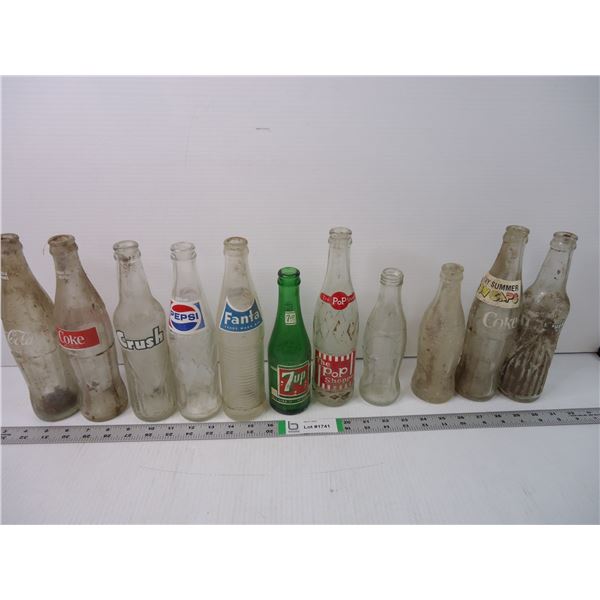 (11) Vintage Pop Bottles