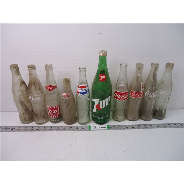 (10) Vintage Pop Bottles