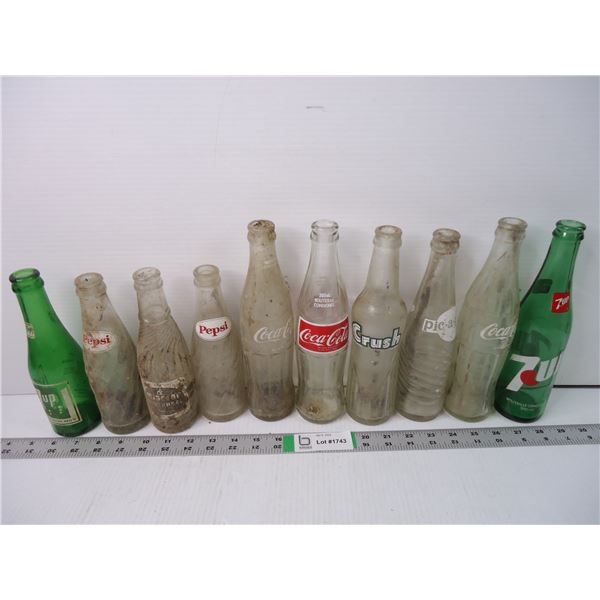 (10) Vintage Pop Bottles