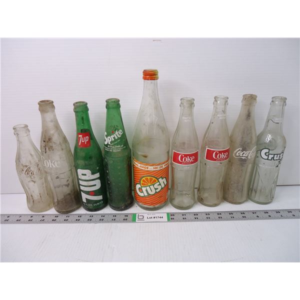 (9) Vintage Pop Bottles