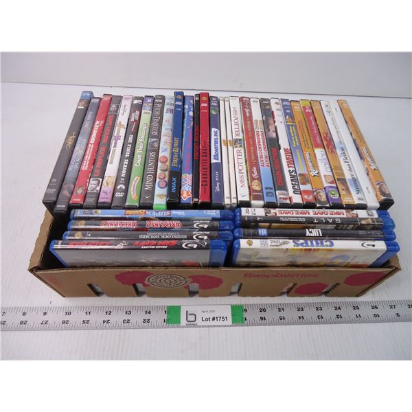 Flat of DVD and Blu-Ray Cases- NOTE!! All cases are EMPTY!!