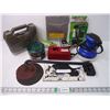 Image 1 : Car Polisher(powers on) Wax, Tire Repair Kit, Lanyard, Inverter, Bar, misc.