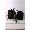 Image 1 : (2) Backpacks + Tripod (Missing Foot)