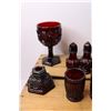 Image 6 : Wooden Crate +(16) Pieces of Avon "Cape Cod" and (3) Candleholders