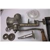 Image 2 : Vintage Meat Grinder (Made in England)+ Misc. Kitchen Items