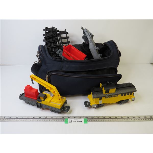 Duffel Bag - Caterpillar Plastic Toy Train set