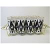 Image 5 : Vintage Zodiac Bar Glasses in Wire Holder