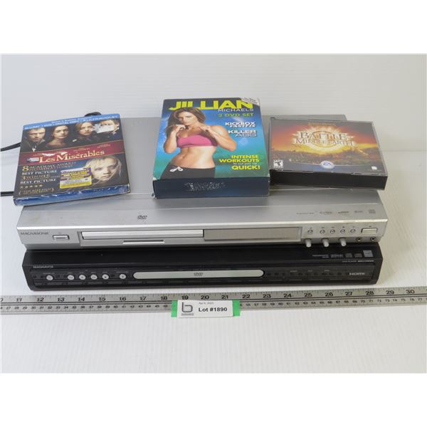 Magnavox DVD Player (untested) - Magnasonic DVD Player (untested) - (3)DVD Sets - Exercise - Fantasy