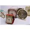 Image 4 : Vintage Wall Hanging Westcox Clock +(7) Alarm Clocks