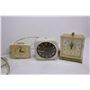 Image 5 : Vintage Wall Hanging Westcox Clock +(7) Alarm Clocks