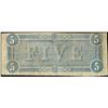 Image 2 : 1864 $5 Confederate States of America Note