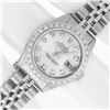 Image 3 : Rolex Ladies Stainless Steel Silver Diamond Datejust Wristwatch