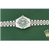 Image 4 : Rolex Ladies Stainless Steel Green Vignette Diamond Datejust Wristwatch