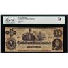 Image 1 : 1862 $10 Confederate States of America Note T-46 Legacy Fine 15