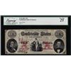 Image 1 : 1861 $10 Confederate States of America Note T-26 Legacy Very Fine 25