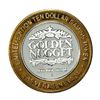 Image 2 : .999 Silver Golden Nugget Las Vegas, Nevada $10 Casino Limited Edition Gaming Token
