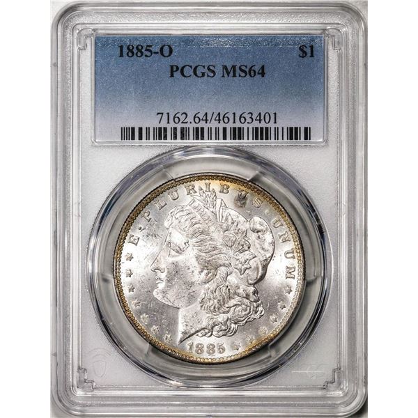 1885-O $1 Morgan Silver Dollar Coin PCGS MS64