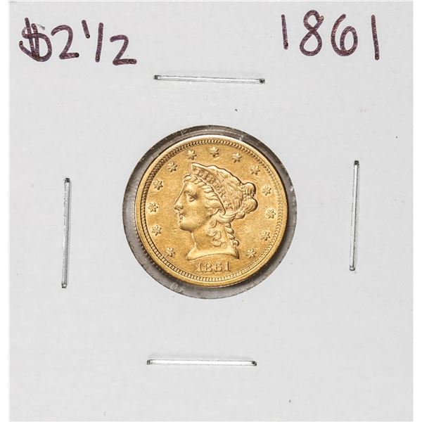 1861 $2 1/2 Liberty Head Quarter Eagle Gold Coin