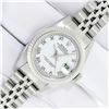 Image 2 : Rolex Ladies Stainless Steel White Roman Quickset Datejust Wristwatch