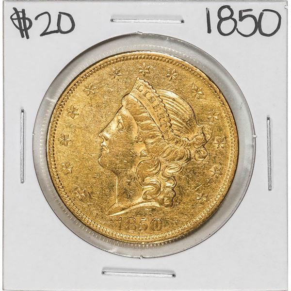 1850 Type 1 $20 Liberty Head Double Eagle Gold Coin