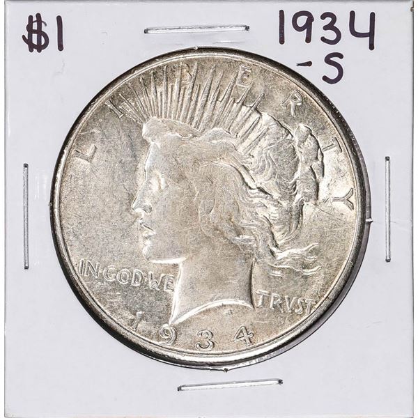 1934-S $1 Peace Silver Dollar Coin