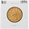 Image 1 : 1894 $10 Liberty Head Eagle Gold Coin