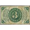 Image 2 : March 3, 1863 Third Issue Three Cents Fractional Currency Note