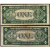 Image 2 : Lot of (2) 1935A $1 Hawaii WWII Emergency Issue Silver Certificate Notes
