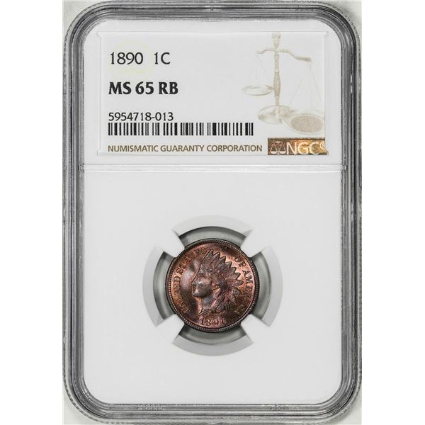 1890 Indian Head Cent Coin NGC MS65RB