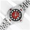 Image 2 : Rolex Ladies Stainless Steel Diamond and Ruby Datejust Wristwatch