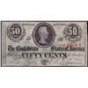 Image 1 : 1863 Fifty Cents Confederate States of America Note