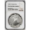 Image 1 : 1993-P $1 Proof American Silver Eagle Coin NGC PF69 Ultra Cameo