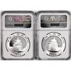 Image 2 : Lot of (2) 2016 China 10 Yuan Silver Panda Coins NGC MS70 First Releases