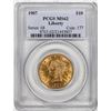 Image 1 : 1907 $10 Liberty Head Eagle Gold Coin PCGS MS62