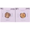 Image 1 : Lot of 1998-1999 $5 American Gold Eagle Coins