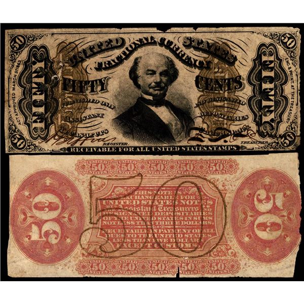 Lot of (2) Specimen Third Issue 50 Cents Fractional Currency Notes