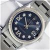 Image 1 : Rolex Midsize Stainless Steel Blue Star Diamond Datejust Watch