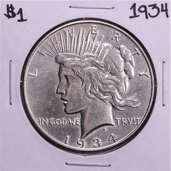 1934 $1 Peace Silver Dollar Coin