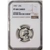 Image 1 : 1957 Proof Washington Quarter Coin NGC PF68 Cameo