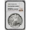 Image 1 : 1993-P $1 Proof American Silver Eagle Coin NGC PF69 Ultra Cameo