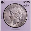 1935-S $1 Peace Silver Dollar Coin