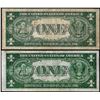Image 2 : Lot of (2) 1935A $1 Hawaii WWII Emergency Issue Silver Certificate Notes