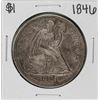 Image 1 : 1846 $1 Seated Liberty Silver Dollar Coin