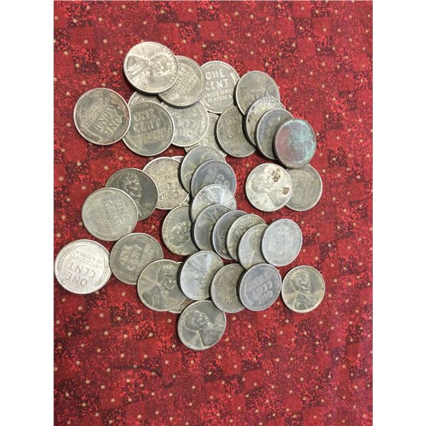 Original WW11 US 1943 Zinc Pennies