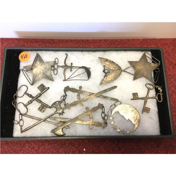 RARE: Antique Lot of Silver Masonic Items